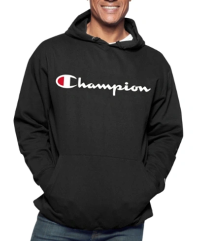 Shop Champion Men's Logo-print Hoodie In Black