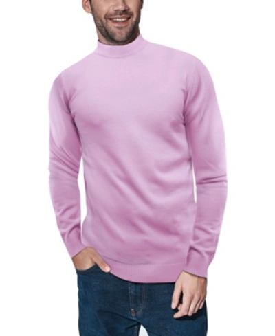 Shop X-ray Men's Basice Mock Neck Midweight Pullover Sweater In Pale Pink