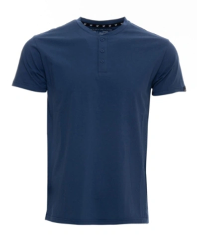Shop X-ray Men's Basic Henley Neck Short Sleeve T-shirt In Night Blue