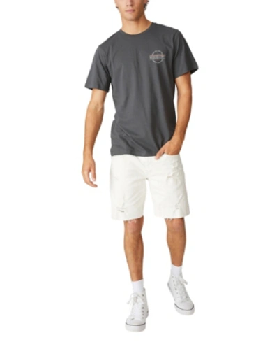 Shop Cotton On Men's Tbar Moto T-shirt In Faded Slate/paradise Supply