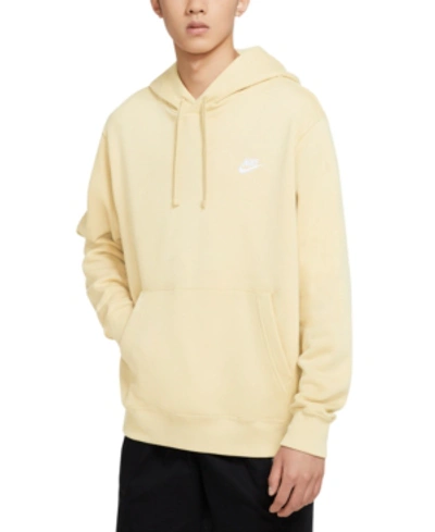 Shop Nike Men's Sportswear Club Fleece Pullover Hoodie In Coconut Milk