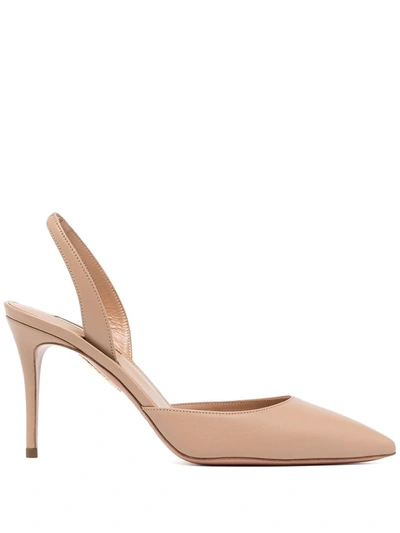 Shop Aquazzura So Nude 85mm Pumps In Brown