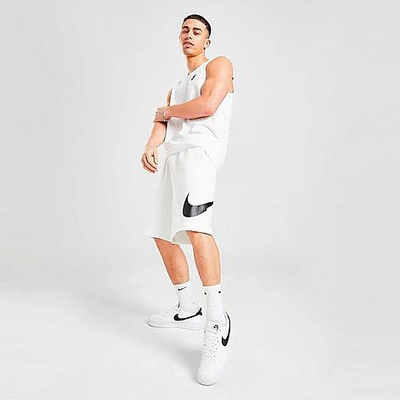 Shop Nike Men's Sportswear Club Graphic Shorts In White