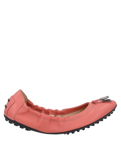 Shop Tod's Ballet Flats In Pastel Pink