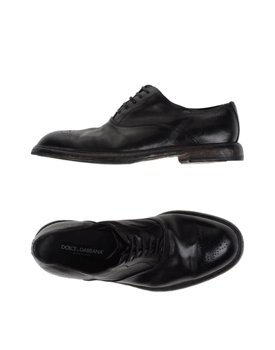 Shop Dolce & Gabbana Man Lace-up Shoes Black Size 5.5 Soft Leather