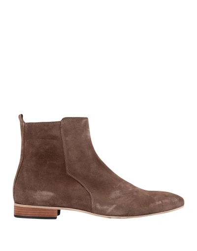 Shop Stefano Bonfiglioli Man Ankle Boots Brown Size 12 Soft Leather
