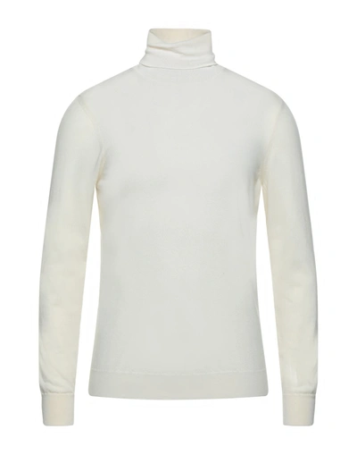 Shop Drumohr Man Turtleneck Beige Size 42 Cashmere