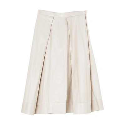 Shop Marni Deep-pleated A-line Skirt In Nomad