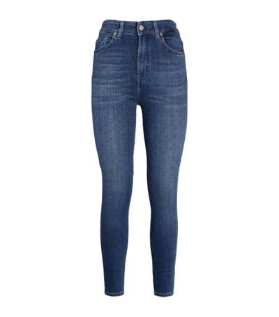 Shop 7 For All Mankind Aubrey Slim Skinny Jeans In Blue