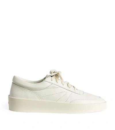 Shop Fear Of God Leather Perforated Sneakers In White