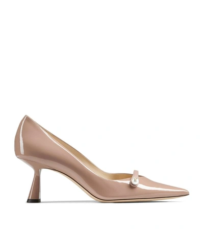 Shop Jimmy Choo Rosalia 65 Patent Leather Pumps In Pink