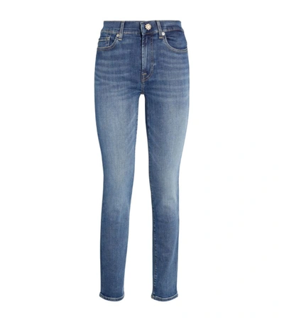 Shop 7 For All Mankind Roxanne Skinny Jeans In Blue