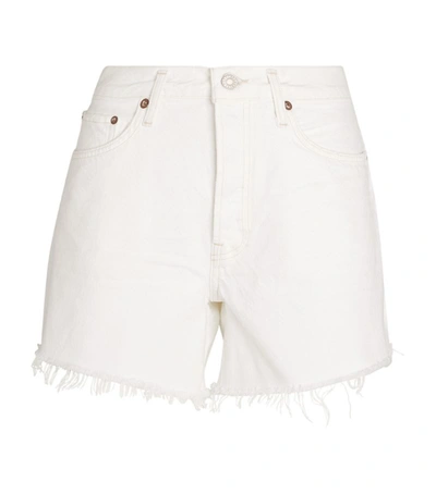 Shop Agolde Parker Long Shorts In White
