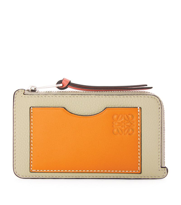 Loewe Leather Coin Card Holder In Beige ModeSens