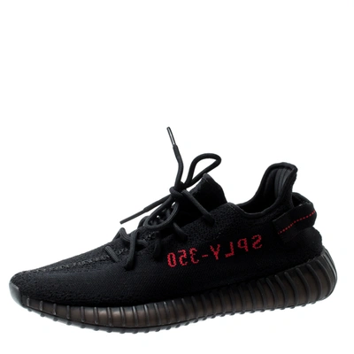 Pre-owned Yeezy X Adidas Adidas Yeezy 350 Bred Sneakers Size Us 8.5 (eu 42) In Black
