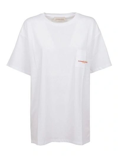 Shop Alexandre Vauthier Oversized Logo T-shirt In White