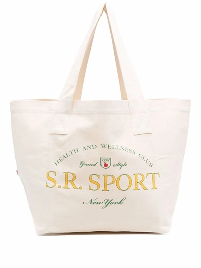 Shop Sporty And Rich Wimbledon Tote Bag In Neutrals