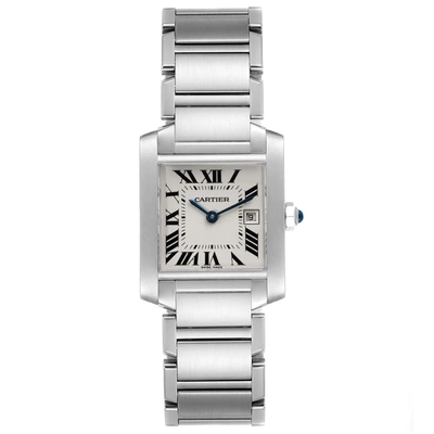 Shop Cartier Tank Francaise Midsize 25mm Ladies Steel Watch W51011q3 Box Papers In Not Applicable