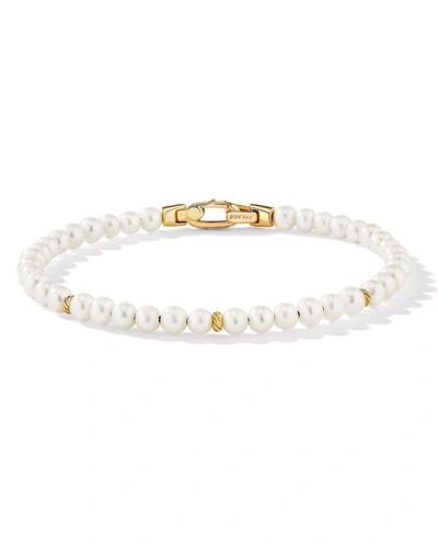 Shop David Yurman Spiritual Bead Bracelet With Pearls And Gold