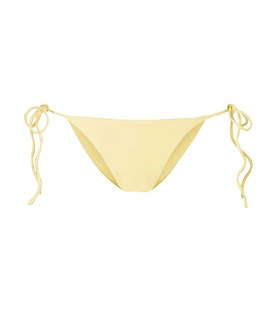 Shop Jade Swim Ties Bikini Bottoms In Yellow