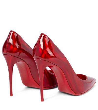 Shop Christian Louboutin So Kate 100 Patent Leather Pumps In Red