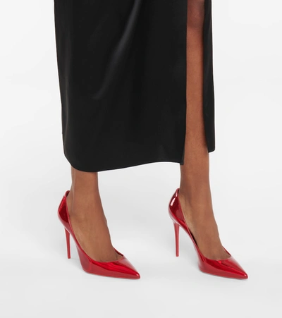 Shop Christian Louboutin So Kate 100 Patent Leather Pumps In Red
