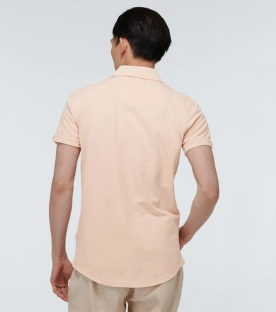 Shop Orlebar Brown Sebastian Cotton Polo Shirt In Pink