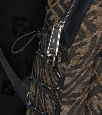 Shop Fendi Ff Vertigo Backpack In Brown