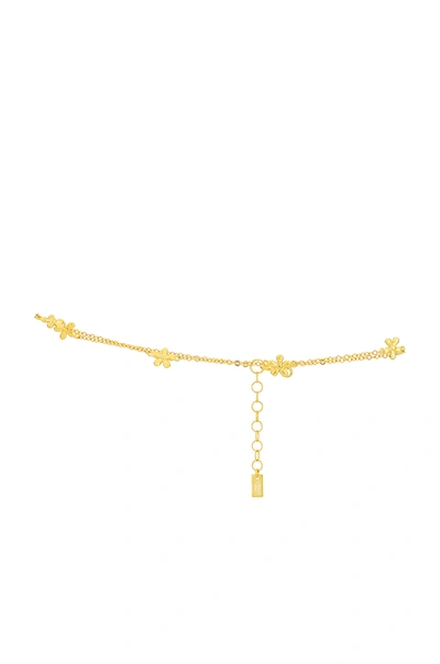 Shop Adinas Jewels Multi Flower Anklet In Gold