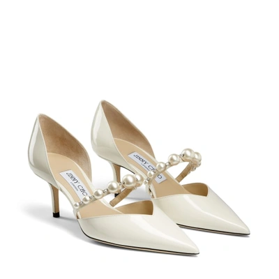 Shop Jimmy Choo Aurelie 65 In Latte/white