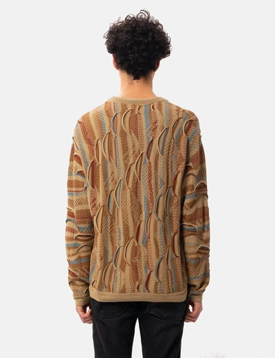 Shop Nudie Jeans Nudie Didrik Mixed Jacquard Sweater In Brown