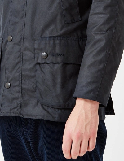 Shop Barbour Ashby Wax Jacket In Navy