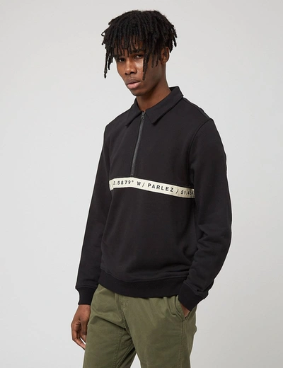 Shop Parlez Farr Quarter Zip Sweatshirt In Black
