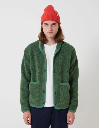 Shop Bhode Fleece Work Jacket In Green