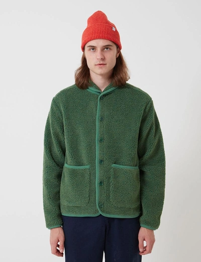 Shop Bhode Fleece Work Jacket In Green