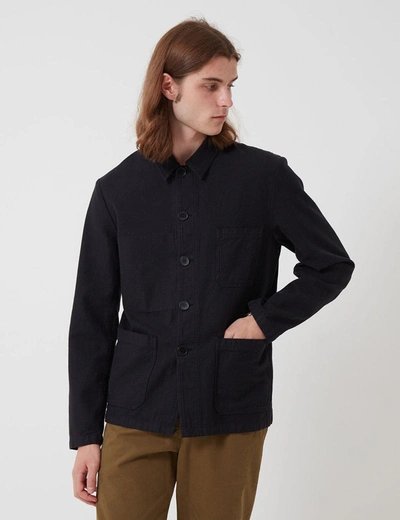 Shop Bhode Chore Workwear Jacket (overdyed) In Black