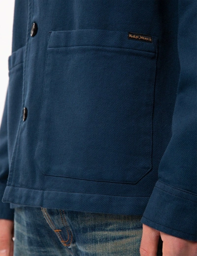 Shop Nudie Jeans Nudie Barney Worker Jacket In Blue