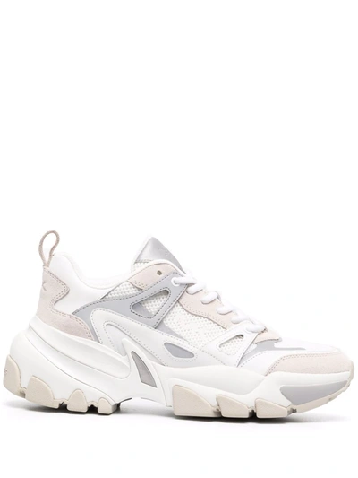Shop Michael Kors Nick Panelled Chunky Sneakers In Weiss