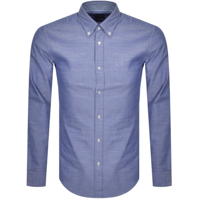 Shop Boss Business Boss Rod Long Sleeved Shirt Blue