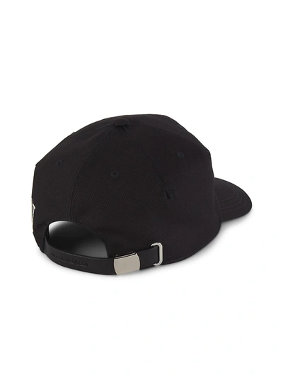 Shop Mcq By Alexander Mcqueen Oversized Logo Hat In Black Ivory