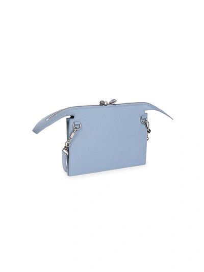 Shop Balenciaga Neo Classic City Crossbody Bag In Blue Grey