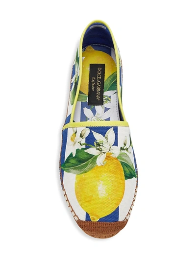 Shop Dolce & Gabbana Women's Floral & Lemon-print Canvas Espadrilles