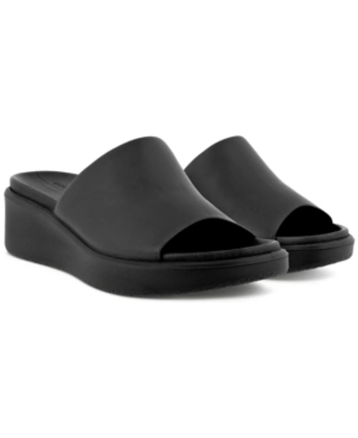 Shop Ecco Women's Flowt Lx Wedge Slide Sandals In Black