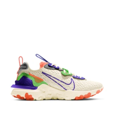 Shop Nike Women's React Vision Running Sneakers From Finish Line In Ivory, Concord