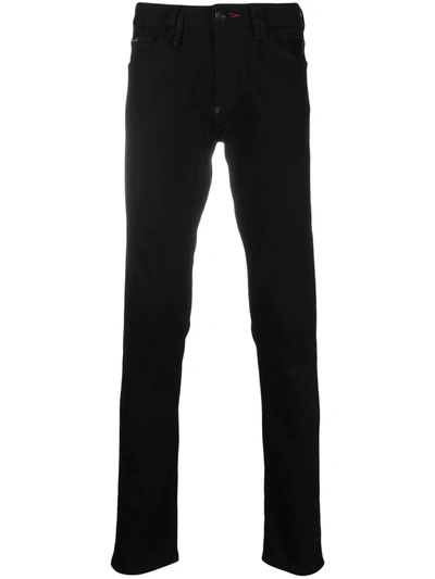 Shop Philipp Plein Low-rise Skinny Jeans In Black
