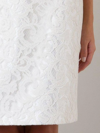 Shop Martha Medeiros Marescot Lace Pencil Skirt In White