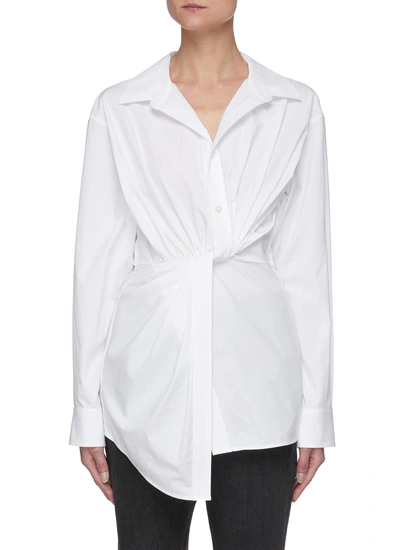 Shop Alexander Wang T Knot Detail Cotton Shirt In White