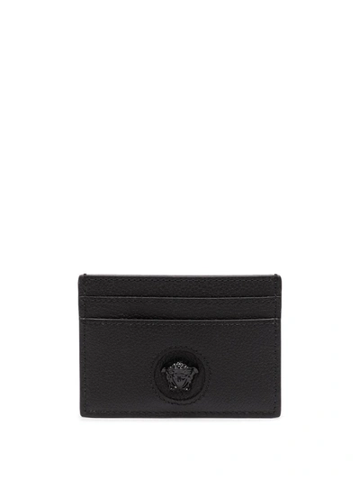 Shop Versace Medusa Head Compact Cardholder In Schwarz