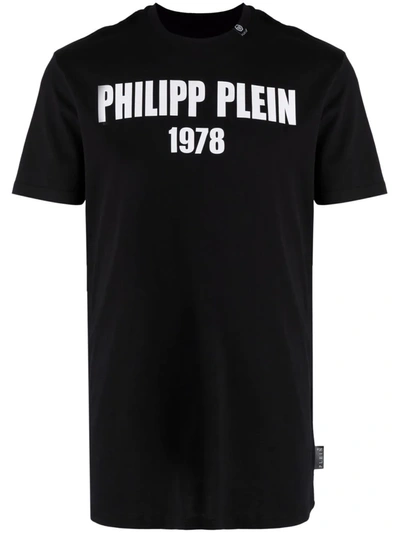 Shop Philipp Plein Logo 1978 Cotton T-shirt In Schwarz