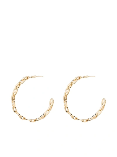 Shop Rabanne Chain Earrings In Golden Brass In Metallic